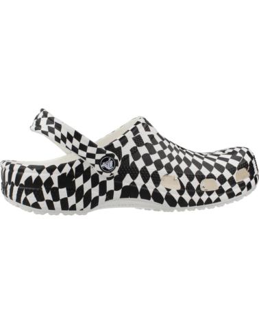 Zoccoli-De-Mujer-CROCS-ZUECOS-MUJER-MODELO-CLASSIC-WARPED-CHECKER-CLOG-COLOR-BLANCO-WHTBLK