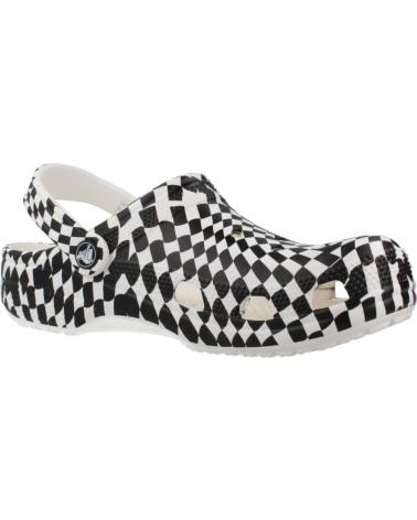 Zoccoli-De-Mujer-CROCS-ZUECOS-MUJER-MODELO-CLASSIC-WARPED-CHECKER-CLOG-COLOR-BLANCO-WHTBLK