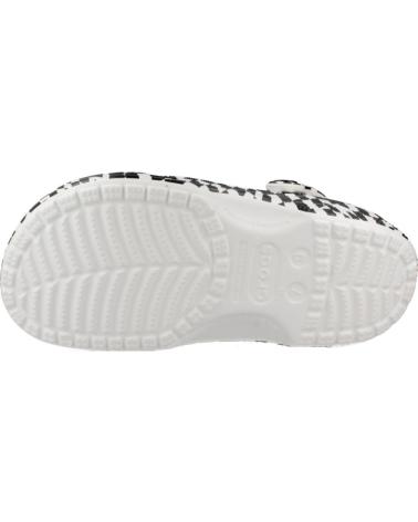 Zoccoli-De-Mujer-CROCS-ZUECOS-MUJER-MODELO-CLASSIC-WARPED-CHECKER-CLOG-COLOR-BLANCO-WHTBLK