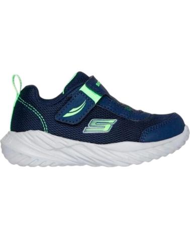 Sportivo per Bambina e Bambino SKECHERS ZAPATILLAS NITRO SPRINT SWIFT BUDDIES LIMA 40731 AZUL MARINO