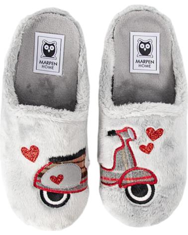 Pantufas-De-Mujer-MARPEN-ZAPATILLAS-DE-CASA-MOTO-SCOOTER-424IV23-SLIPPERS-MUJER-GRIS