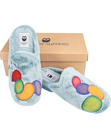Pantufas-De-Mujer-MARPEN-ZAPATILLAS-DE-CASA-GUSANO-FRUTAS-PETROLEO-418IV24-SLIPP-AZUL
