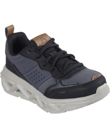Sneaker für Damen und Junge SKECHERS ZAPATILLAS SKX-1121 CHARCOAL 406145L-BKCC NINO NEGRO