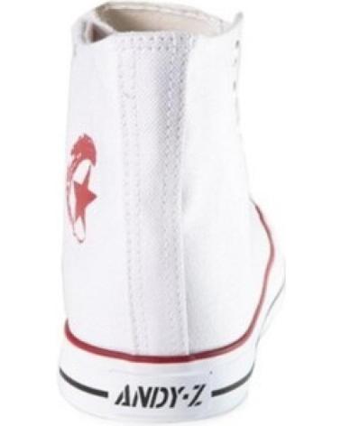 Sportif-De-Hombre-ANDY-Z-ZAPATILLAS-BOTA-BLANCO-AZ1006-WHITE-NEGRO