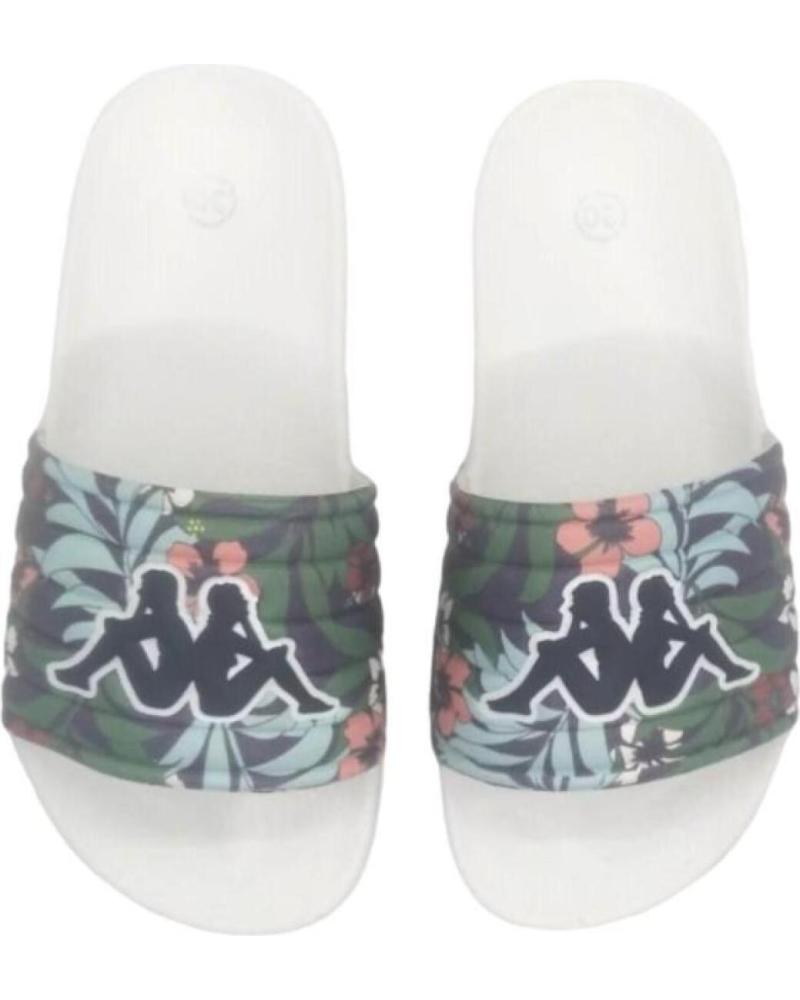 Chinelos de Menino KAPPA CHANCLAS MATESE FLORES MARINE KID FLIP FLOPS 304Q930-A06 BLANCO