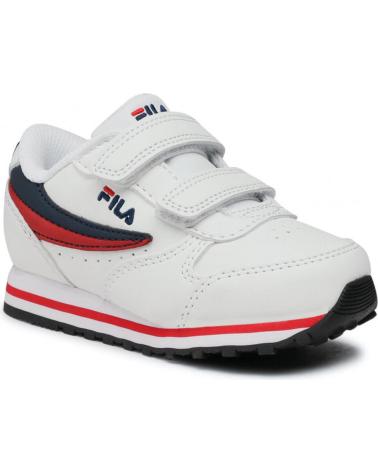 girl and boy Trainers FILA ZAPATILLAS ORBIT VELCRO INFANTIL BLANCO 1011080-98F AZUL