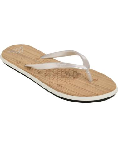 Chinelos de Menina e Menino KAPPA CHANCLAS MOONEY MARRON SILVER KID FLIP FLOPS 31138MW-A41 MARRóN