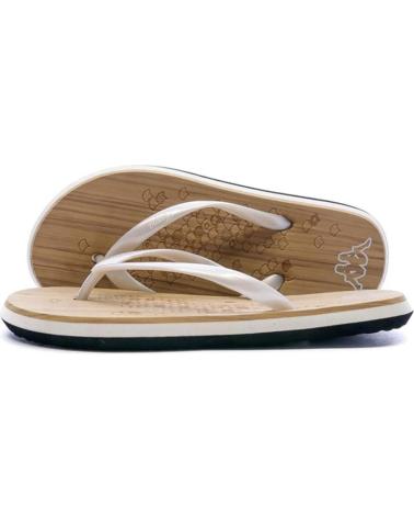 Chinelos de Menina e Menino KAPPA CHANCLAS MOONEY MARRON SILVER KID FLIP FLOPS 31138MW-A41 MARRóN