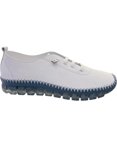 Woman shoes 48 HORAS ZAPATOS 511601-30 PIEL BLANCO - PISO JEANS VARIOS COLORES