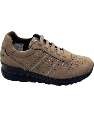 Sportif pour Femme AMARPIES ZAPATOS DEPORTIVOS MUJER CORDONES ELASTICOS AST27000 TAUPE VARIOS COLORES