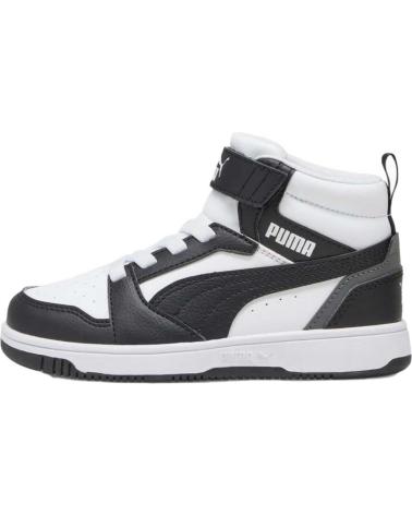 Chaussures pour Fille et Garçon PUMA ZAPATILLAS REBOUND V6 MID AC PARA NINOS UNISEX EN COLOR NEGR NEGRO