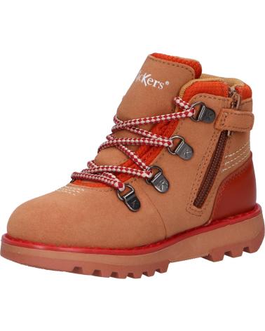 Botins de Menino KICKERS 878760-10 KICKNATURE CUIR 114 CAMEL BEIGE