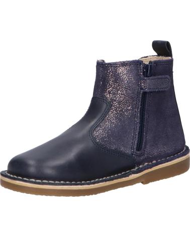 Botins de Menina e Menino KICKERS 748899-10MAELIO COW 102 MARINE METALLIS