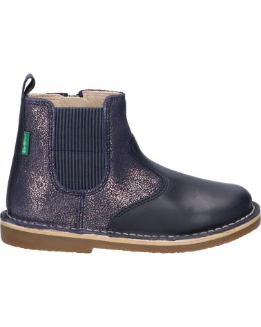 Botins de Menina e Menino KICKERS 748899-10MAELIO COW 102 MARINE METALLIS
