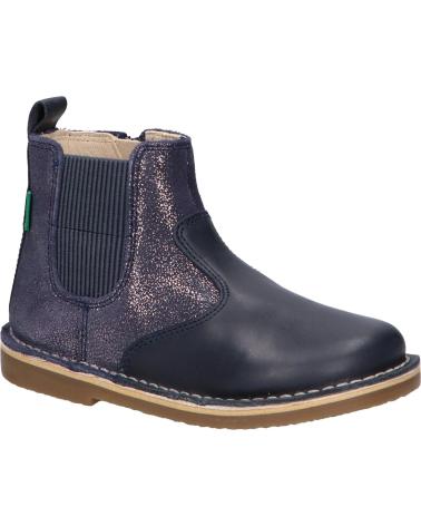 Botins de Menina e Menino KICKERS 748899-10MAELIO COW 102 MARINE METALLIS