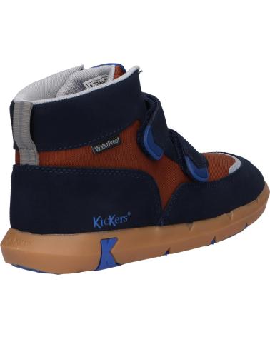 Stivaletti per Bambino KICKERS 878780-10 JUNIBO NYLON 102 MARINE MARRON