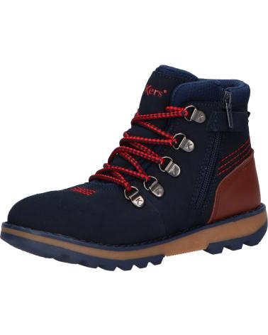 Botines de Niño KICKERS 878760-10 KICKNATURE CUIR 103 MARINE ROUGE