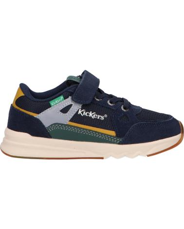 Zapatillas deporte pour Garçon KICKERS 910830-30 KIFUJIN 103 MARINE VERT JAU