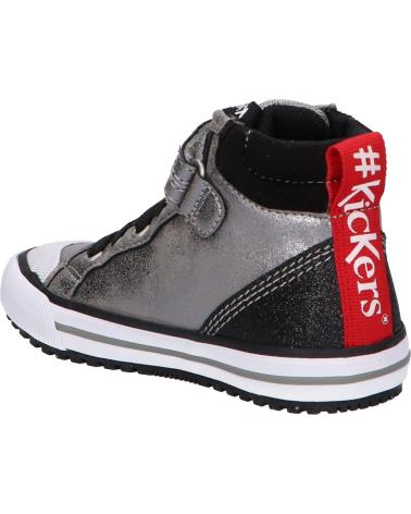 Botins de Menino KICKERS 915780-30 GECKIRA HI 16 ARGENT GLITTER
