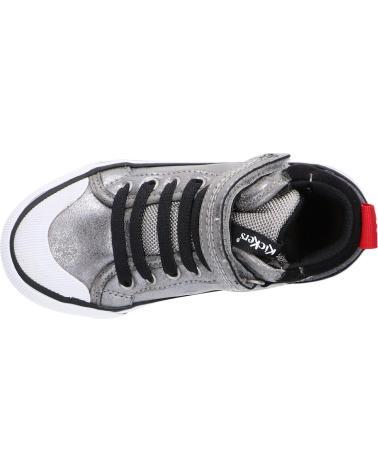 Botins de Menino KICKERS 915780-30 GECKIRA HI 16 ARGENT GLITTER