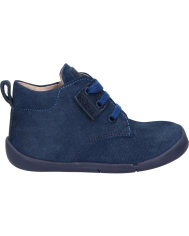 Chaussures pour Garçon KICKERS 858401-10 WAZZAP CUIR NAPPA 103 MARINE JEANS