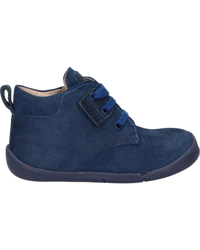 Schuhe für Junge KICKERS 858401-10 WAZZAP CUIR NAPPA 103 MARINE JEANS