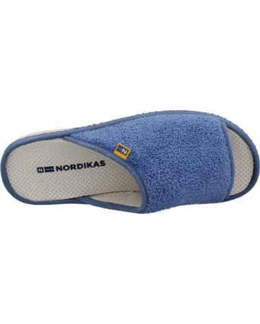 NORDIKAS ZAPATILLAS HOGAR MUJER MODELO RIZO COLOR AZUL ZAFIRO