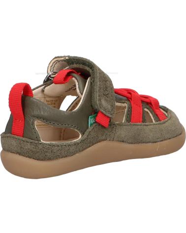 Sandali per Bambino KICKERS 1201320-10-0 KICK FRONY SUEDE CRSHEEP CR BURNISH 20 KAKI