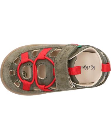 Sandali per Bambino KICKERS 1201320-10-0 KICK FRONY SUEDE CRSHEEP CR BURNISH 20 KAKI
