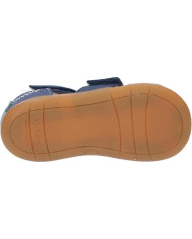 Sandali per Bambino KICKERS 1201380-10-0 KICK BAZAR COW NUBUCK 53 BLEU TRICOLORE