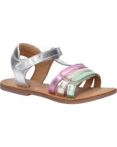 Sandalen für Mädchen KICKERS 1202380-30-0 DIAMANTO SHEEP METAL 165 ARGENT MULTICO