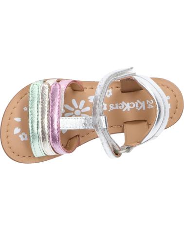 Sandalen für Mädchen KICKERS 1202380-30-0 DIAMANTO SHEEP METAL 165 ARGENT MULTICO