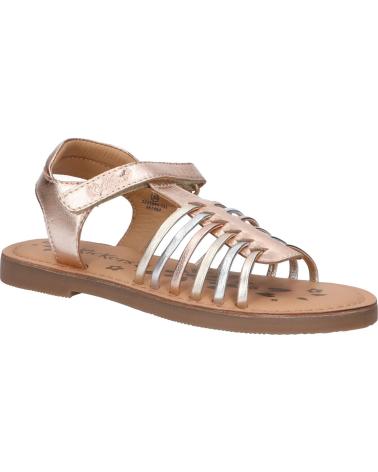 Sandalen für Mädchen KICKERS 1215861-30-0 KICK PRELLA SHEEP METAL 151 OR ROSE MULTICO