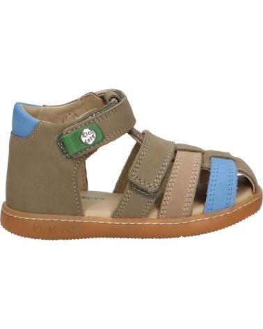 Sandali per Bambino KICKERS 1217840-10-0 KICK POD NUBUCK 20 KAKI