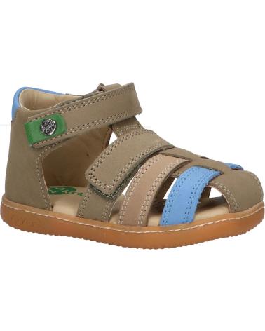 Sandali per Bambino KICKERS 1217840-10-0 KICK POD NUBUCK 20 KAKI