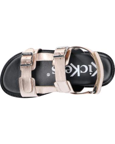 Sandalen für Mädchen KICKERS 1217881-30-0 NEOSUMMER KID SHEEP METAL LEATHER 151 OR ROSE