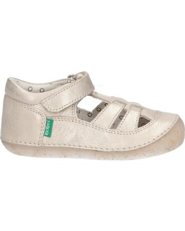 Sandalen für Mädchen KICKERS 927896-10 SUSHY COW SSPL-23-058 113 BEIGE CHAMPAGNE