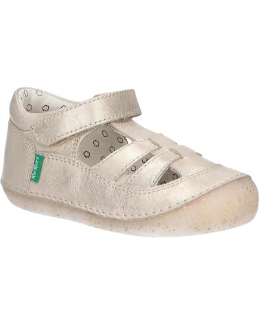 Sandalen für Mädchen KICKERS 927896-10 SUSHY COW SSPL-23-058 113 BEIGE CHAMPAGNE