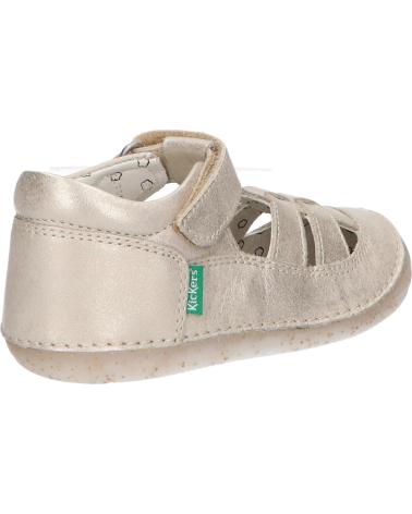Sandalen für Mädchen KICKERS 927896-10 SUSHY COW SSPL-23-058 113 BEIGE CHAMPAGNE