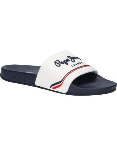 Zehansandalen für Herren PEPE JEANS PMS70160 SLIDER ORIGIN M 800WHITE