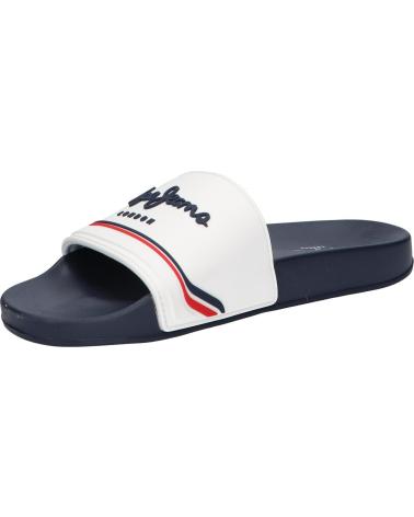 Zehansandalen für Herren PEPE JEANS PMS70160 SLIDER ORIGIN M 800WHITE