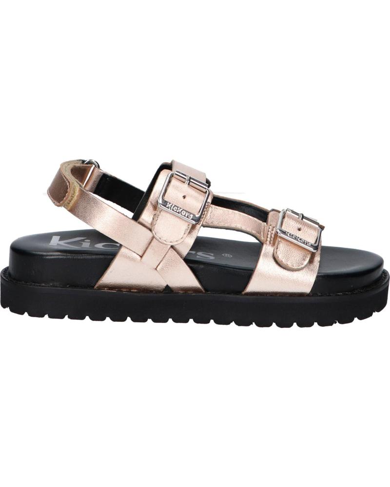 Sandalen für Mädchen KICKERS 1217881-30-0 NEOSUMMER KID SHEEP METAL LEATHER 151 OR ROSE