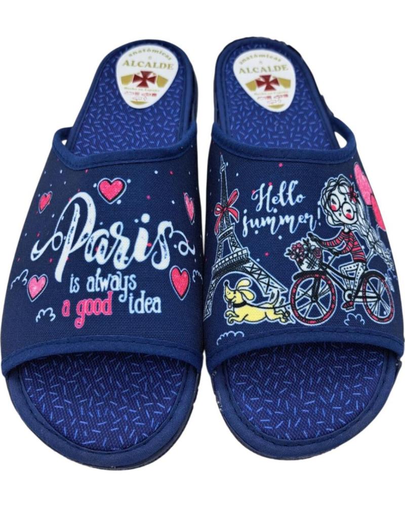 Pantufas de Mulher ALCALDE ZAPATILLA CASA MUJER MARINO