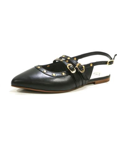 Sandali per Donna TOP3 ZAPATO PLANO DE PIEL CON TACHAS METALICAS NEGRO