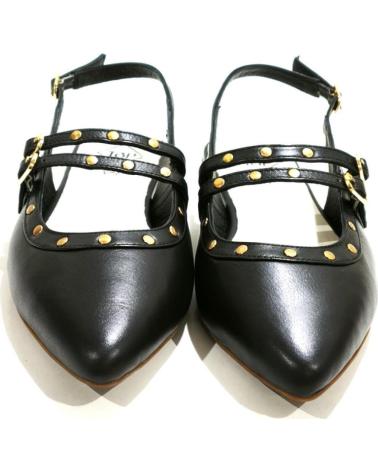 Sandali per Donna TOP3 ZAPATO PLANO DE PIEL CON TACHAS METALICAS NEGRO