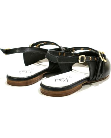 Sandali per Donna TOP3 ZAPATO PLANO DE PIEL CON TACHAS METALICAS NEGRO