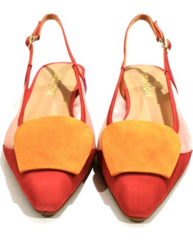 Sandales-De-Mujer-LODI-ZAPATO-VESTIR-DE-ANTE-Y-TEXTIL-CON-SUELA-DE-GOMA-FUEGO
