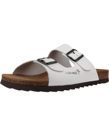 INTERBIOS SANDALIAS INTERBIOS 9560IB CON DOBLE HEBILLA BLANCO