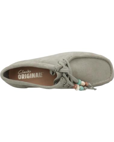 Sapato de vela de Mulher CLARKS MOCASINES MUJER MODELO WALLABEE COLOR VERDE SAGE