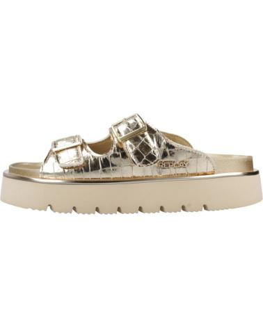 Sandálias de Mulher REPLAY SANDALIAS MUJER MODELO MUDDY COCCO COLOR ORO PLATIN